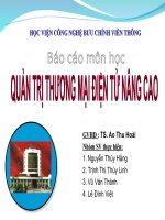 Thuyết trình môn quản trị thương mại điện tử nâng cao hàng hóa và dịch vụ số 