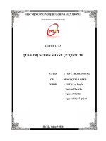 Bài giảng Quản trị nguồn nhân lực quốc tế 