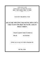 Quan hệ thương mại hàng hóa giữa việt nam với một số nước ASEAN phát triển tt 