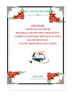 TẬP HỒ SƠ CHUYÊN ĐỀ SINH HOẠT CHUYÊN MÔN THEO HƯỚNG  NGHIÊN CỨU BÀI HỌC MON LỊCH SỬ LỚP 5  ĐẦY ĐỦ HỒ SƠ TÀI LIỆU KIỂM ĐỊNH CHẤT LƯỢNG