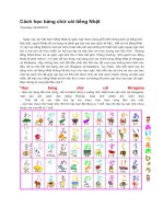 cách học bản chữ cái tiếng nhật