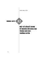 Module Giáo dục thường xuyên 32- Một số vấn đề chung về nghiên cứu khoa học trong giáo dục thường xuyên - Phan Minh Tiến