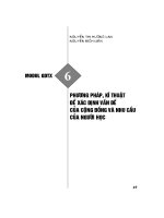 Module Giáo dục thường xuyên 6- Phương pháp kỹ thuật để xác định vấn đề của cộng đồng và nhu cầu của người học - Nguyễn Thị Hương Lan, Nguyễn Bích Liên