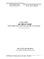 skkn một số biện pháp chuẩn bị cho trẻ vào lớp một