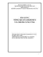 Bài giảng tổng quan logistics và chuỗi cung ứng 