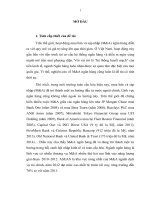 Mua lại và sát nhập (ma) trong lĩnh vực ngân hàng ở một số nước trên thế giới và bài học cho việt nam giai đoạn 1990   2010 