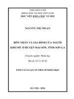 Hôn nhân và gia đình của người khơ mú ở huyện mai sơn tỉnh sơn la tt 