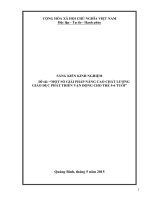 skkn một số giải pháp nâng cao chất lượng giáo dục phát triển vận động cho trẻ 5 6 tuổi