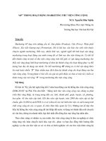 Sản phẩm ,Giá Phân phối , Xúc tiến thương mại trong hoạt động marketing thư viện công cộng