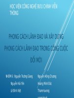Thuyết trình phong cách lãnh đạo và xây dựng phong cách lãnh đạo trong công cuộc đổi mới 