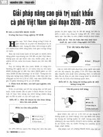 Giải pháp nâng cao giá trị xuất khẩu cà phê Việt Nam giai đoạn 2010-2015