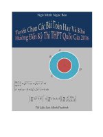 tuyển chọn các bài toán hay và khó