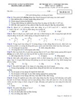 Đề thi HK2 2016 lý 12