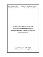 skkn một số KINH NGHIỆM TRONG CÔNG tác bồi DƯỠNG NĂNG lực sư PHẠM CHO GIÁO VIÊN