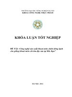 đề tài  CÔNG NGHỆ SẢN XUẤT KHOAI MÔN CHIÊN ĐÔNG LẠNH CHO GIỐNG KHOAI MÔN CHỈ TÍM ĐẶC SẢN TẠI BẮC CẠN
