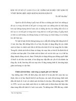 BÀN VỀ CƠ SỞ LÝ LUẬN CỦA CÁC CHÍNH SÁCH ĐIỀU TIẾT KINH TẾ VĨ MÔ TRONG ĐIỀU KIỆN KHỦNG HOẢNG KINH TẾ