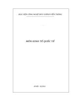 Tiểu luận môn kinh doanh quốc tế xuất khẩu nhập khẩu và thương mại đối lưu 