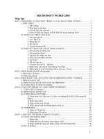 Hướng dẫn sử dụng Microsoft Word 2003