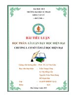 nghiên cứu CƠ SỞ TÂM LÍ HỌC HIỆN ĐẠI