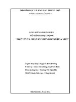 SÁNG KIẾN KINH NGHIỆM MÔ HÌNH HOẠT ĐỘNG  “ĐỘI VIÊN VÀ NHẬT KÝ NHỮNG BÔNG HOA NHỎ”