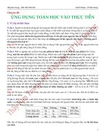 ứng dụng toán học vào thực tiễn