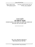 skkn cán bộ QUẢN lí với CÔNG tác KIỂM TRA, ĐÁNH GIÁ GIỜ lên lớp của GIÁO VIÊN 