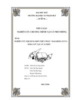 nghiên cuu chương trình vật lý phổ thông sóng cơ, dao động cơ