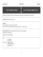 HỆ THỐNG KIẾN THỨC HÌNH HỌC TỌA ĐỘ TRONG PHẲNG & KHÔNG GIAN