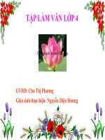 Cấu tạo bài văn miêu tả cây cối