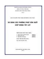 BÁO CÁO MÔN HỌC CÔNG NGHỆ CHẾ BIẾN LƯƠNG THỰC SO SÁNH CÁC PHƯƠNG PHÁP SẢN XUẤT CHÍP KHOAI TÂY LÁT
