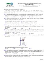 Đề thi thử môn HOÁ báo Dân trí 2016 H L3