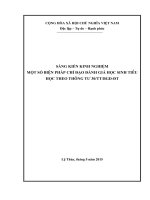 skkn một số biện pháp chỉ đạo đánh giá học sinh tiểu học theo thông tư 302014BGD đt