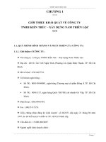 Báo cáo thực tập công ty TNHH kiến trúc – xây dựng nam thiên lộc