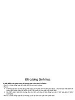 Đề cương ôn tập môn sinh học học kì II