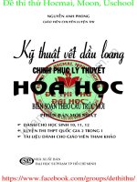 Tổng hợp phương pháp giải nhanh hóa học luyện thi THPT Quốc gia