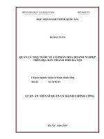 QUẢN lý NHÀ nước về cổ PHẦN hóa DOANH NGHIỆP TRÊN địa bàn THÀNH PHỐ hà nội