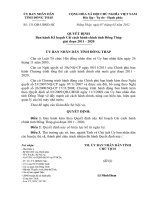 QUYẾT ĐỊNH Ban hành Kế hoạch Cải cách hành chính tỉnh Đồng Tháp giai đoạn 2011 2020