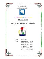 Tiểu luận môn quản trị chiến lược toàn cầu giới thiệu về quản trị chiến lược toàn cầu 