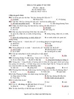 Kiểm tra trắc nghiệm 15 phút bài 1 học kì 2 Ngữ văn 6