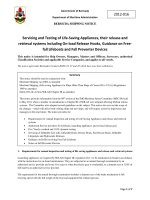 QUY ĐỊNH VỀ KIỂM TRA BẢO DƯỠNG TRANG THIẾT BỊ CỨU SINH