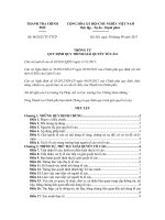 THÔNG TƯ QUY ĐỊNH QUY TRÌNH GIẢI QUYẾT TỐ CÁO