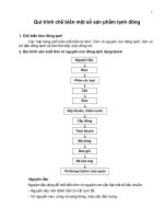 Quy trình chế biến lạnh đông một số sản phẩm thủy sản điển hình