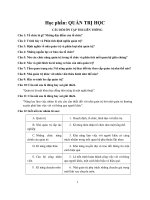 Một số câu hỏi về  quản trị học