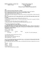 Đề thi Sinh học lớp 9 Học kì 2 2014 -2015