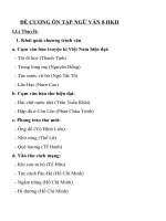 Đề cương ôn tập ngữ văn 8 HKII