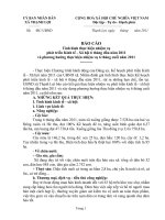 BÁO CÁO Tình hình thực hiện nhiệm vụ  phát triển Kinh tế Xã hội 6 tháng đầu năm 2011 và phương hướng thực hiện nhiệm vụ 6 tháng cuối năm 2011