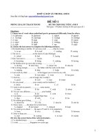 20 ĐỀ ĐÁP ÁN THI HSG ANH 8