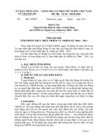 BÁO CÁO Tổng kết tình hình tổ chức và hoạt động của Ủy ban nhân dân xã Thạnh Lợi nhiệm kỳ 2004 2011