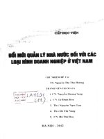 đổi mới quản lý nhà nước đối với các loại hình doanh nghiệp ở việt nam 