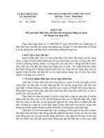 BÁO CÁO Kết quả thực hiện Quy chế dân chủ trong hoạt động cơ quan Xã Thạnh Lợi